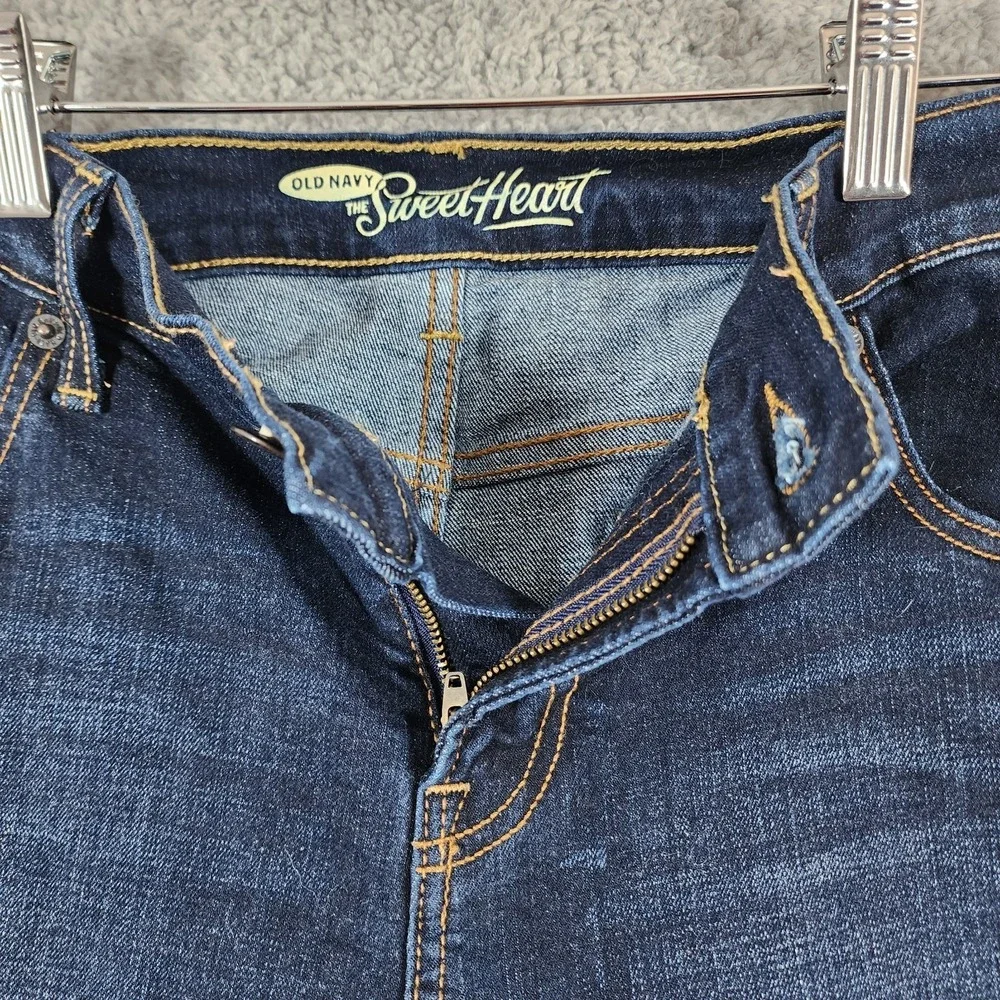 Old Navy The Sweetheart Jeans Womens 12 Blue Denim Cotton Stretch Mid Rise